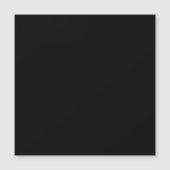 Invitation Magnétique Noir solide minimal de base (Devant)
