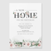 Invitation Magnétique Nous Avons Déplacé L'Adresse Florale Moving Faire- (Devant)