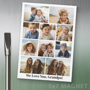 Invitation Magnétique Nous vous aimons grand-père - 10 Collage de photos