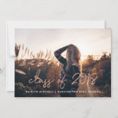 Invitation Magnétique Or Rose manuscrit | Classe de photo de 2e année 20 (Recto)