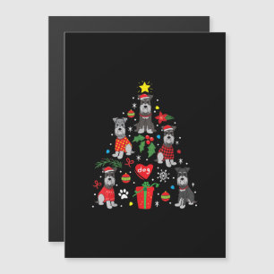 Invitation Magnétique Ornement de sapin de Noël Schnauzer Chien drôle