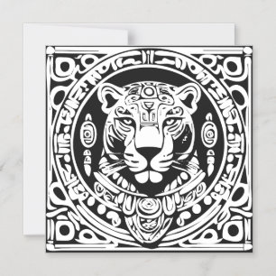 Invitation Magnétique OTORONGO Style Jaguar ancien Mayan et Inka