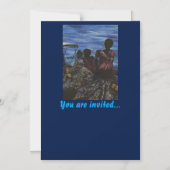 Invitation Magnétique Où est papa ? Île Harbour (Recto)