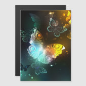 Invitation Magnétique Papillon lumineux et papillons de nuit (Devant / Derrière)