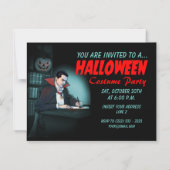 Invitation Magnétique Parti du comte Dracula Halloween (Recto)