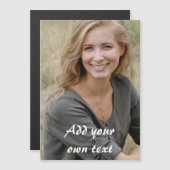 Invitation Magnétique Personnalisé. Photo et texte. (Devant / Derrière)