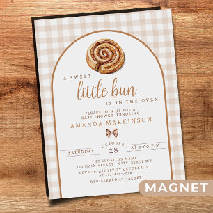 Invitation Magnétique Petit petit pain sucré dans le Baby shower Neutre 