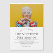 Invitation Magnétique Photo 90 anniversaire (Devant)