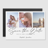 Invitation Magnétique Photo Collage Simple Élégant Moderne Enregistrer l (Devant / Derrière)