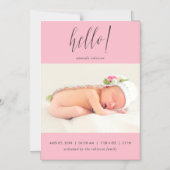 Invitation Magnétique Photo de naissance d'une petite fille (Recto)