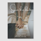 Invitation Magnétique Photo Enregistrer la date (Devant)