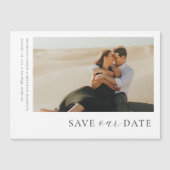 Invitation Magnétique Photo Horizontale Minimale Moderne Enregistrer La  (Devant)