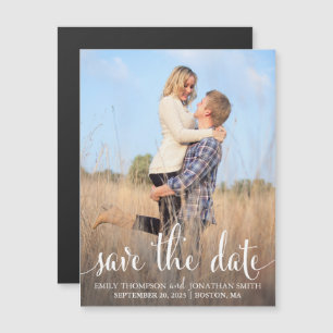 Invitation Magnétique Photo Mariage Enregistrer La Date Magnets, Une Pho