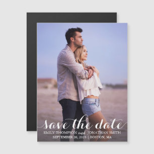 Invitation Magnétique Photo Mariage Enregistrer La Date Magnets, Une Pho