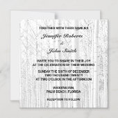 Invitation Magnétique Pins d'hiver Mariage naturel White Woods (Recto)
