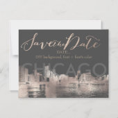 Invitation Magnétique PixDezines Chicago Sketched Cityscape (Recto)