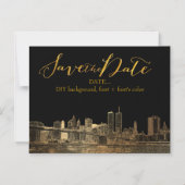 Invitation Magnétique PixDezines NYC Sketched Cityscape (Recto)