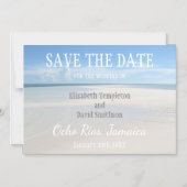 Invitation Magnétique Plage de mariage de destination magnétique Sauvez  (Recto)