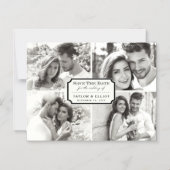 Invitation Magnétique Plaque vintage Classique Quatre Photo Enregistrer (Recto)