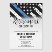 Invitation Magnétique Police Police Service de la retraite (Devant)