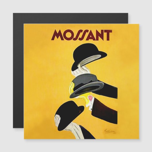 Invitation Magnétique Poster publicitaire de Leonetto Cappiello Mossant (Devant / Derrière)