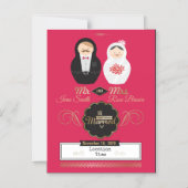 Invitation Magnétique Poupées d'imbrication (Recto)