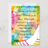 Invitation magnétique pour Bar ou Bat Mitzvah BM (Recto)