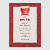 Invitation magnétique pour cocktail Negroni (Devant)