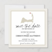 Invitation Magnétique Provincetown Cape Cod Wedding Enregistrer la date (Recto)