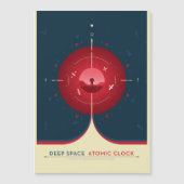 Invitation Magnétique Publicité Sci-Fi, Horloge Atomique Rouge, Espace P (Devant)