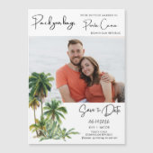 Invitation Magnétique Punta Cana Beach Destination Mariage Enregistrer L (Devant)