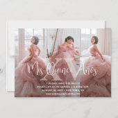Invitation Magnétique Quinceañera Enregistrer la date 3 Photo Collage Mi (Recto)