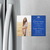 Quinceañera Enregistrer la date Photo Royal Blue S