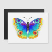 Invitation Magnétique Rainbow Butterfly Peacock Eye (Devant / Derrière)