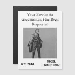 Invitation Magnétique Rappel de témoin ou garçon d'honneur