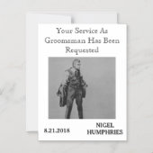 Invitation Magnétique Rappel de témoin ou garçon d'honneur (Recto)