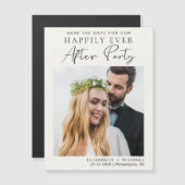 Invitation Magnétique Réception Mariage Photo Cream Enregistrer La Date (Devant / Derrière)