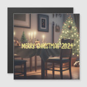 Invitation Magnétique repas de noël (Devant / Derrière)