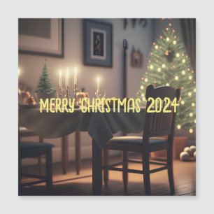 Invitation Magnétique repas de noël