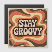 Invitation Magnétique Restez Groovy (Devant / Derrière)