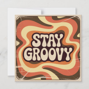 Invitation Magnétique Restez Groovy