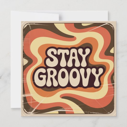 Invitation Magnétique Restez Groovy (Recto)