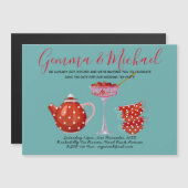 Invitation Magnétique Rétro Économisez la date Mariage Thé Party 1950 Vi (Devant / Derrière)