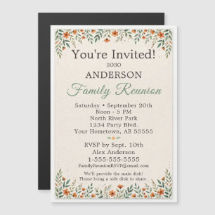 Invitation Magnétique Réunion de famille de tournesols d'automne qui vou