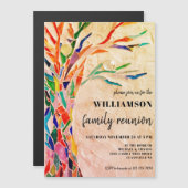Invitation Magnétique Réunion familiale rustique (Devant / Derrière)
