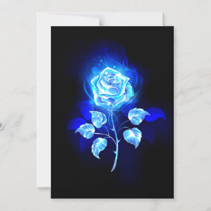 Invitation Magnétique Rose bleue brûlante