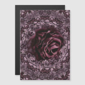 Invitation Magnétique Rose Mandala (Devant / Derrière)