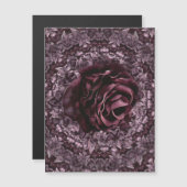 Invitation Magnétique Rose Mandala  (Devant / Derrière)