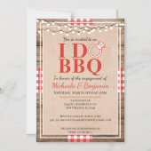 Invitation Magnétique Rustique I Do BBQ Engagement Partie Couples Douche (Recto)