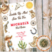 Invitation Magnétique Saddup First Rodeo Wild West Anniversaire